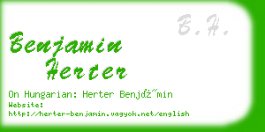 benjamin herter business card